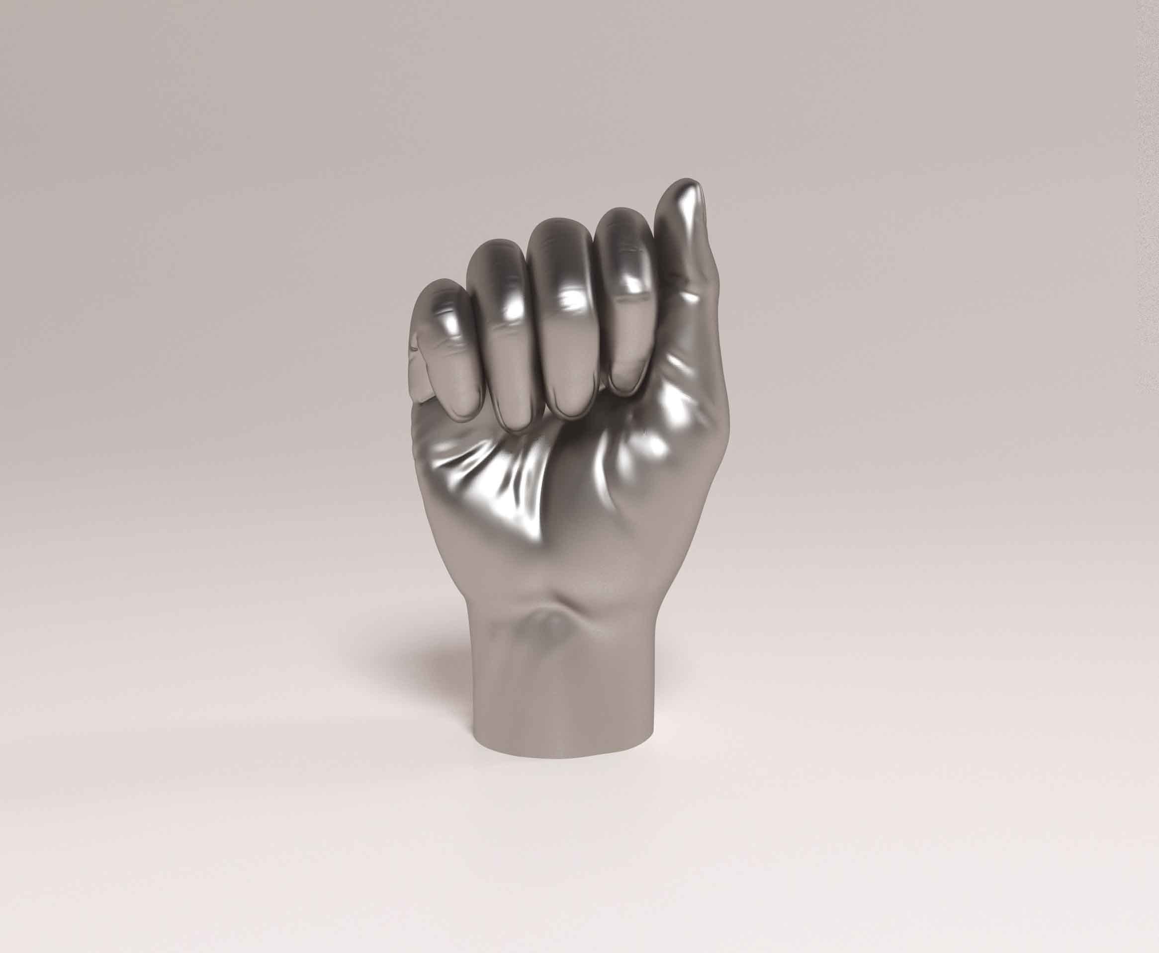 Hand A  3D print model_4