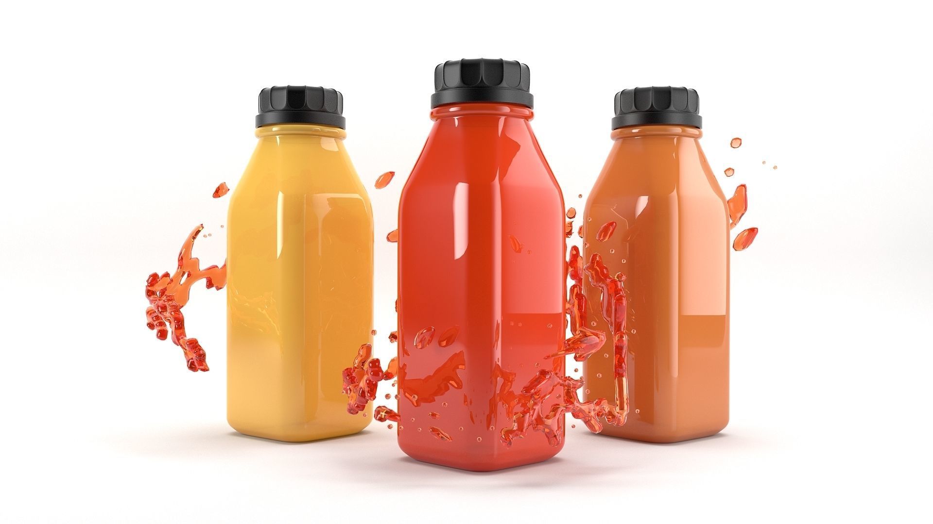 Juice Bottle 3D model_2