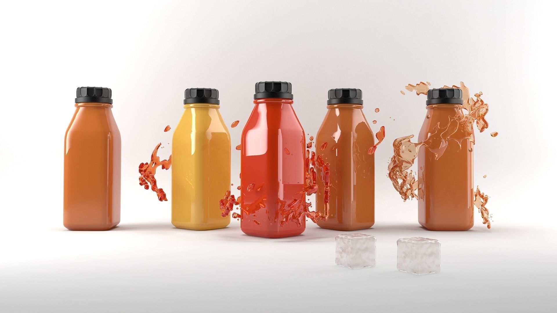 Juice Bottle 3D model_1