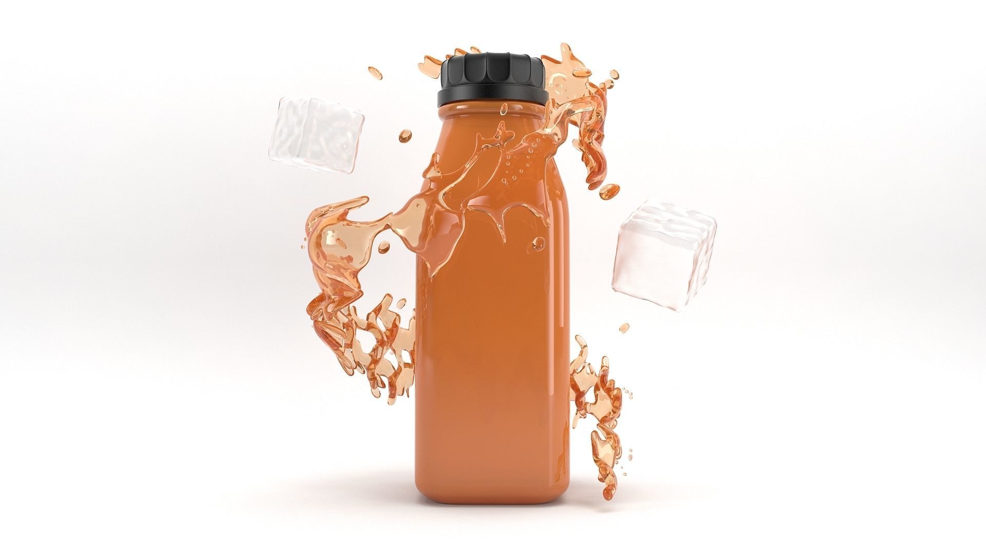 Juice Bottle 3D model_5