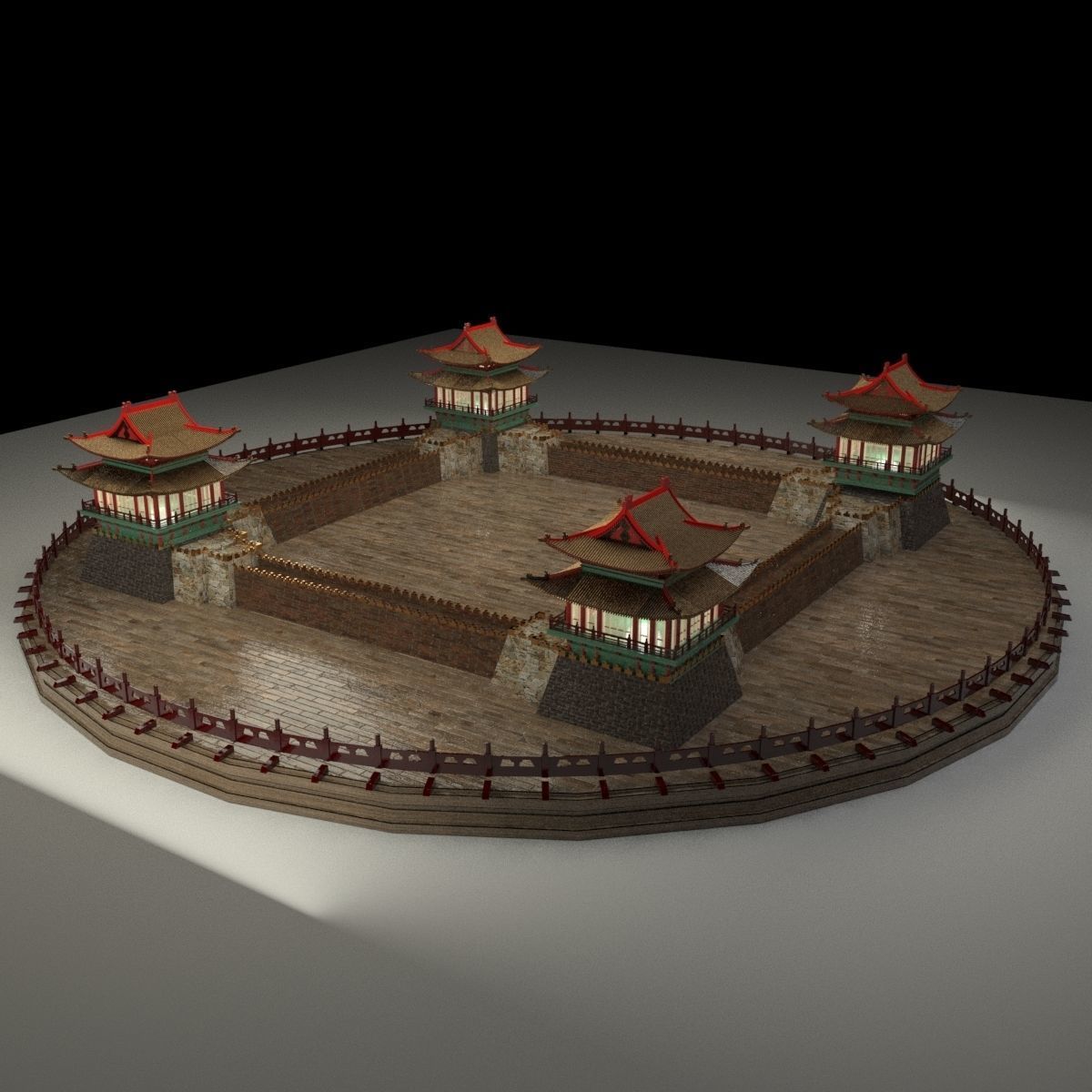 Chinese castle 3D model_5