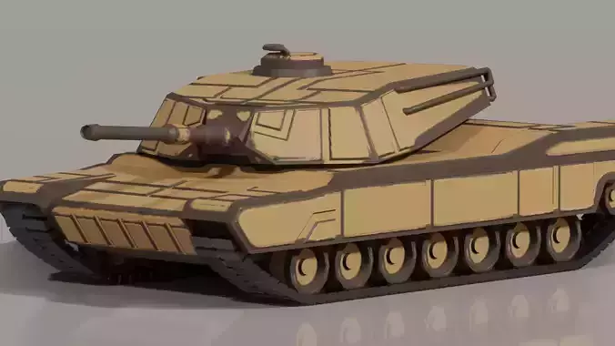 M1 Abrams Tank 3D Model Free low-poly 3D model