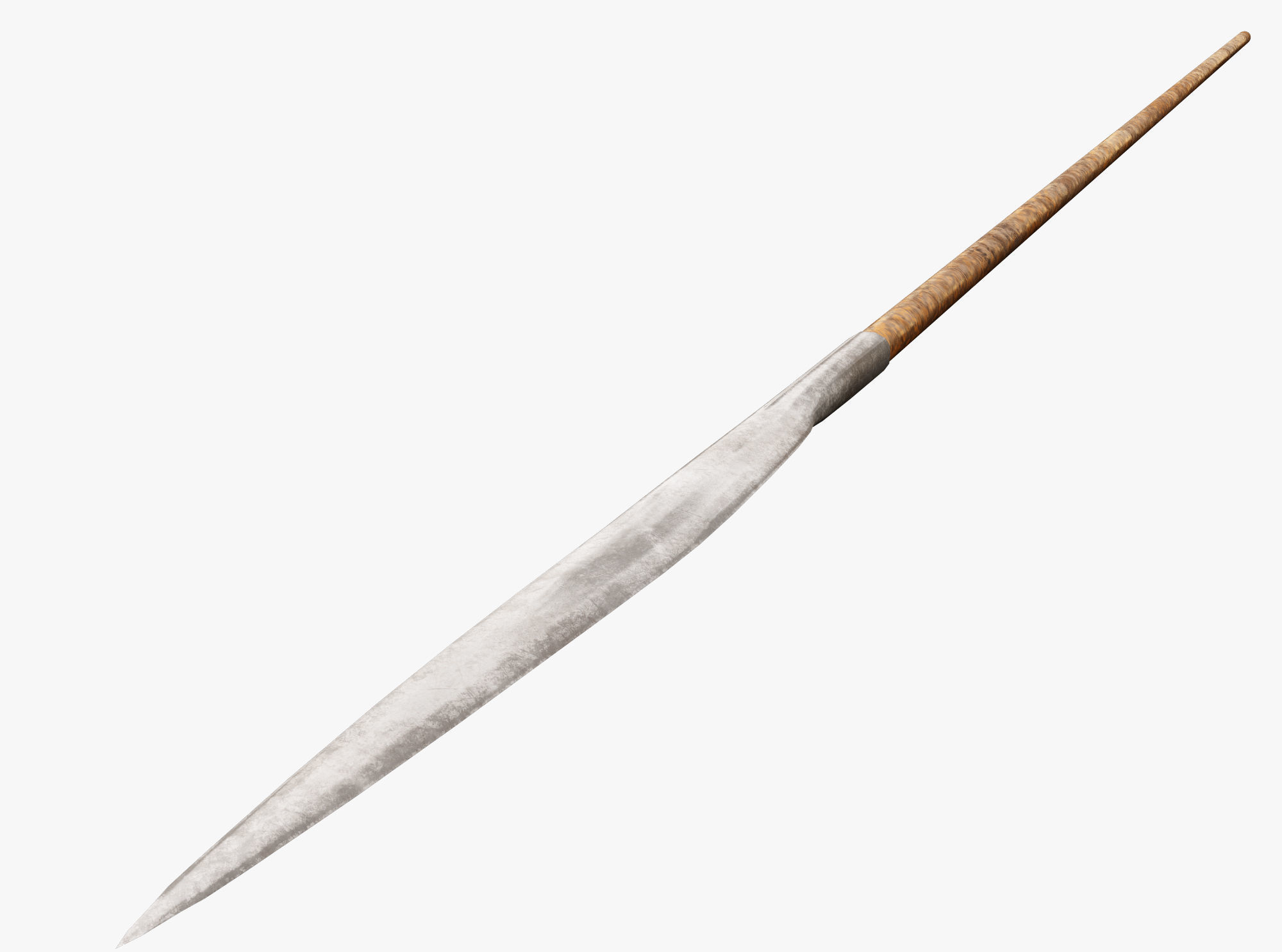 Medieval Spear Low-poly 3D model_2