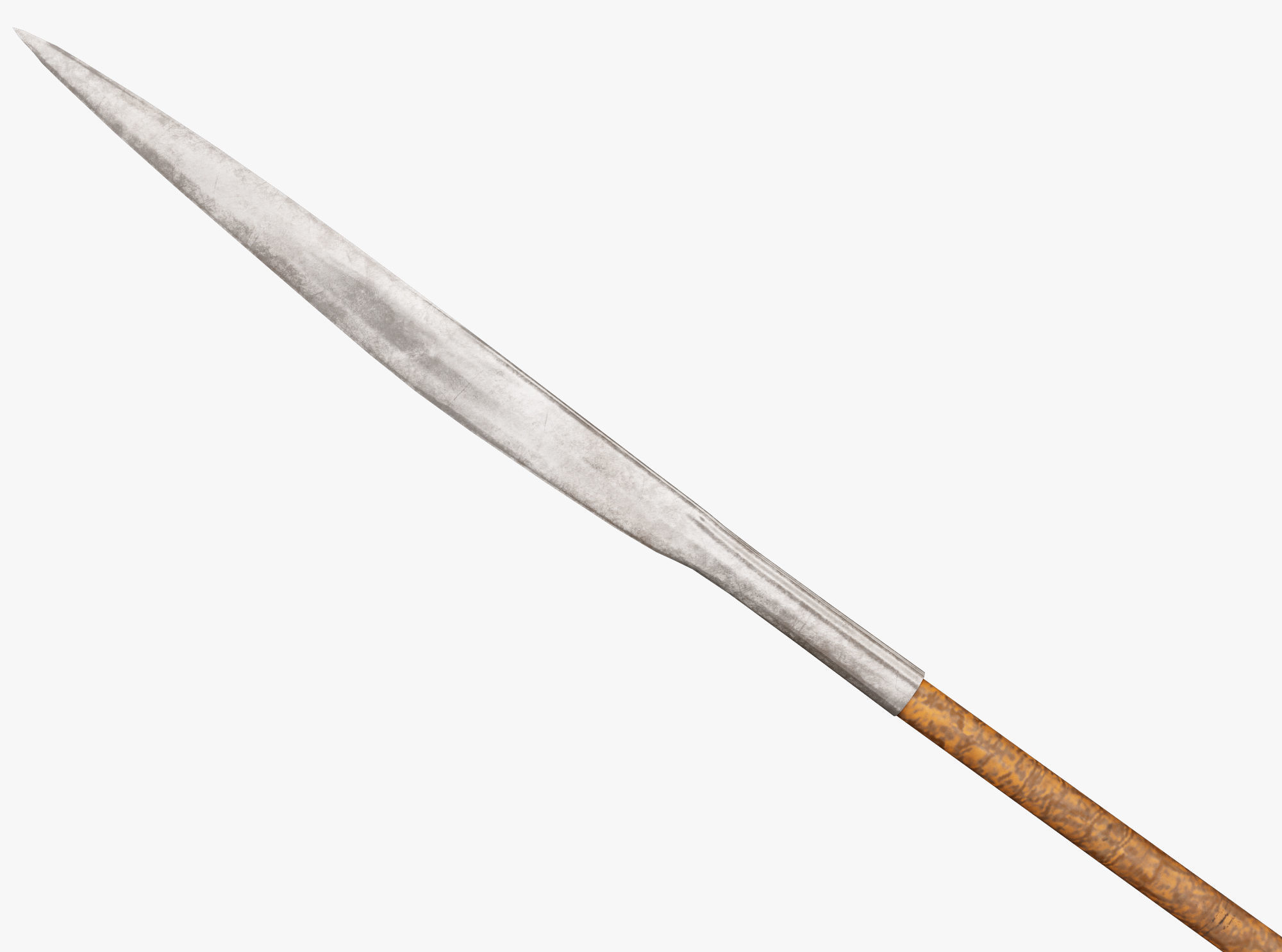 Medieval Spear Low-poly 3D model_1