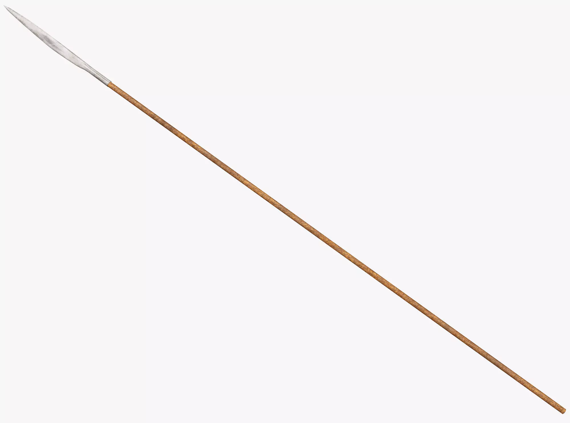 Medieval Spear Low-poly 3D model_0