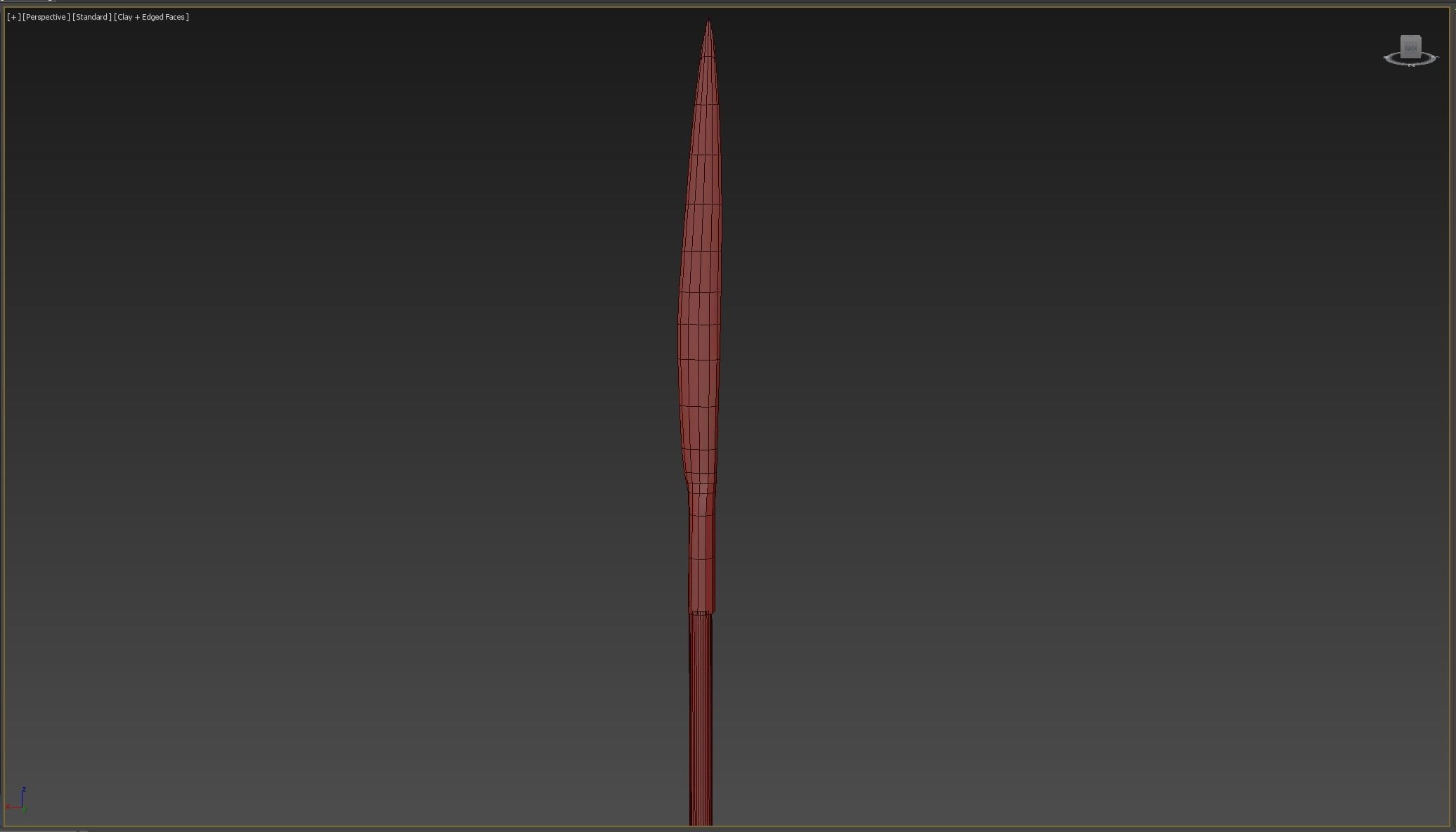 Medieval Spear Low-poly 3D model_5