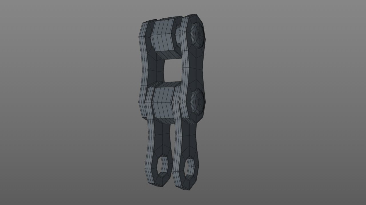 Bike gears and chain 3D model_3