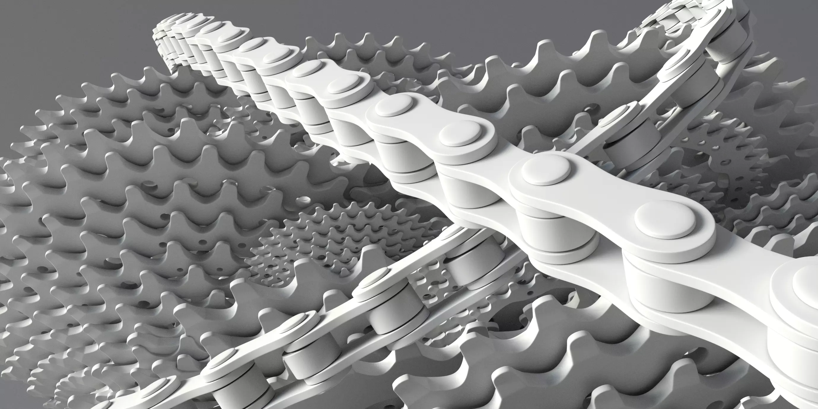 Bike gears and chain 3D model_0