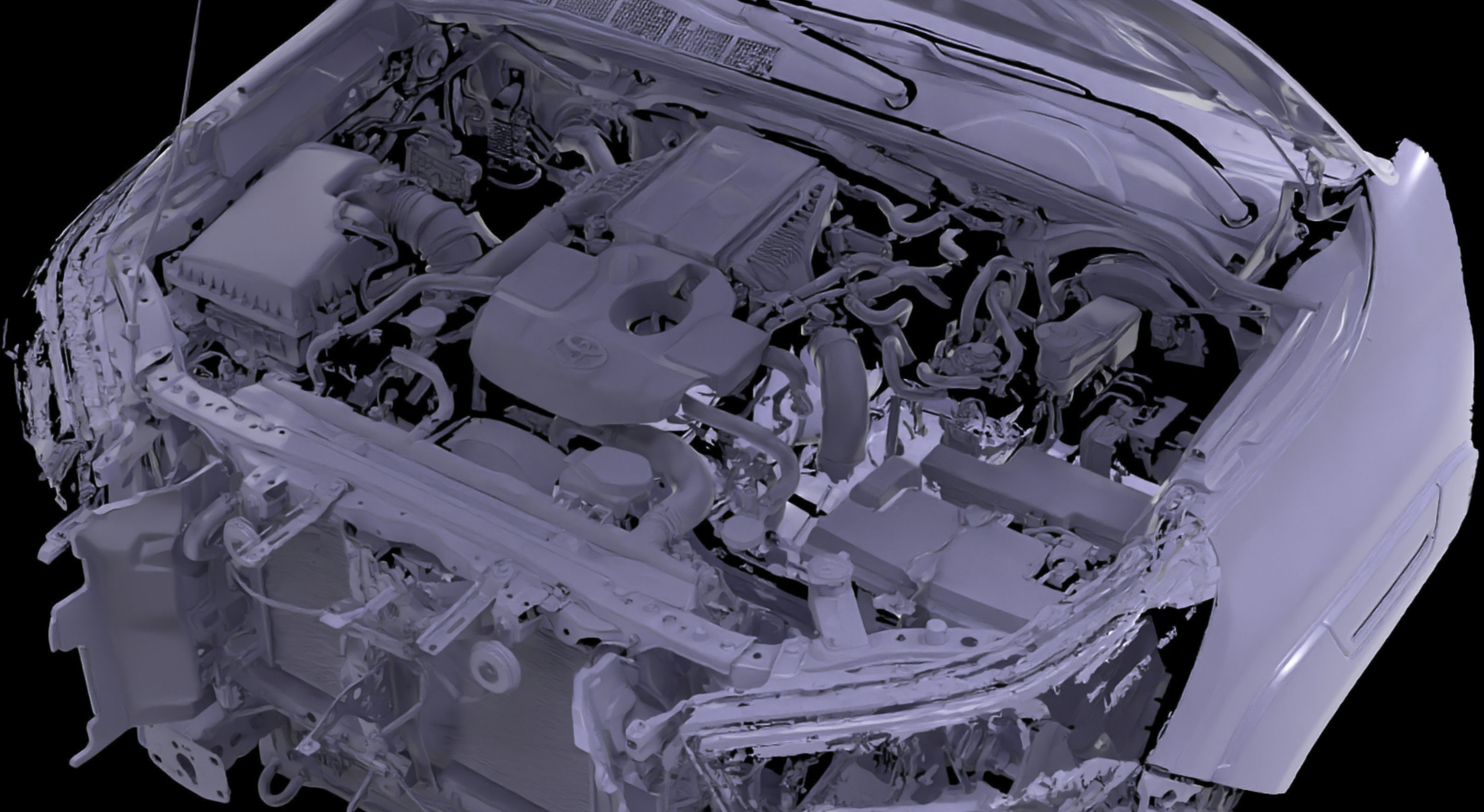 Toyota Hilux AN120 130 Native 3D front inside scan 2020 3D model_8