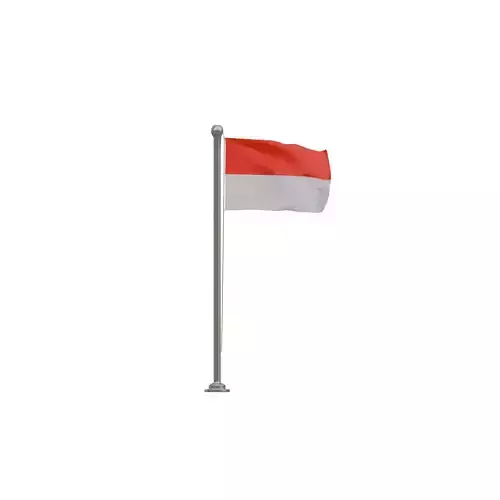 Bendera Merah Putih berkibar