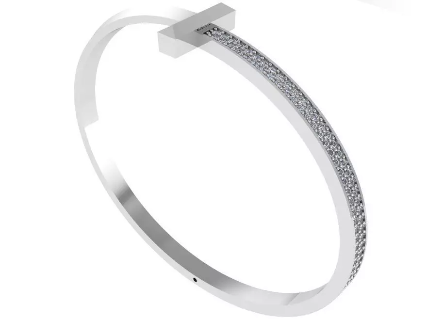 T Style Diamond Bracelet 0505 3D print model_0
