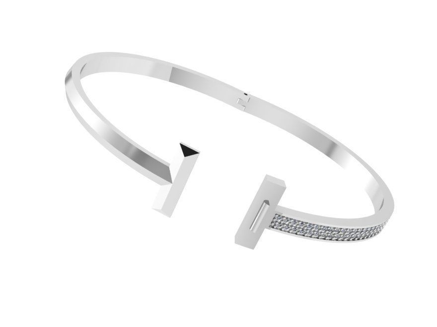 T Style Diamond Bracelet 0505 3D print model_3