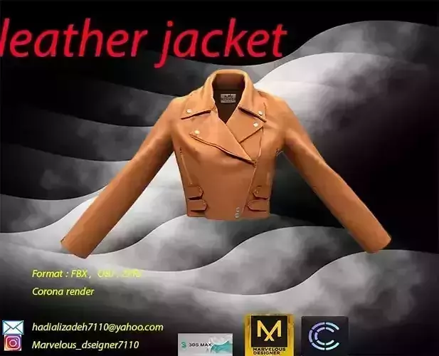 Leather jacket Free 3D model