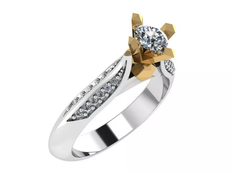 Solitaire Diamond Taper Shank 0508 3D print model