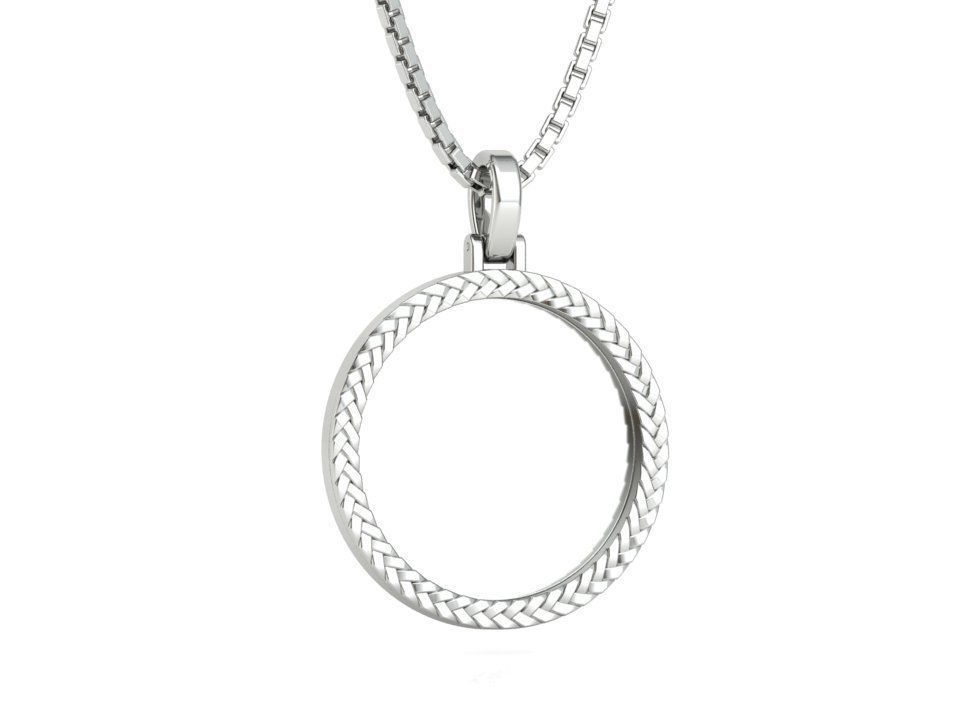 Memory Round Pendant 25mm size Frame Pendant 3dmodel 3D print model_18