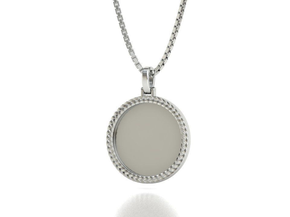 Memory Round Pendant 25mm size Frame Pendant 3dmodel 3D print model_23