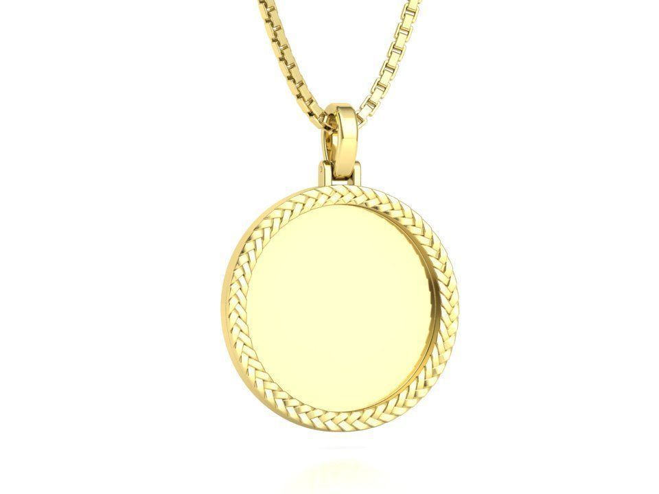 Memory Round Pendant 25mm size Frame Pendant 3dmodel 3D print model_17