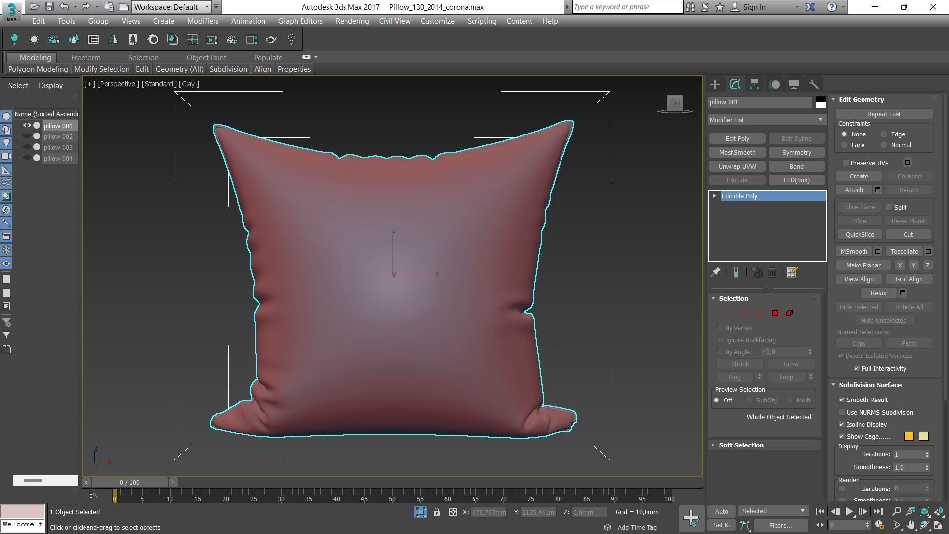Decorative pillows Houzz set 130 3D model_5