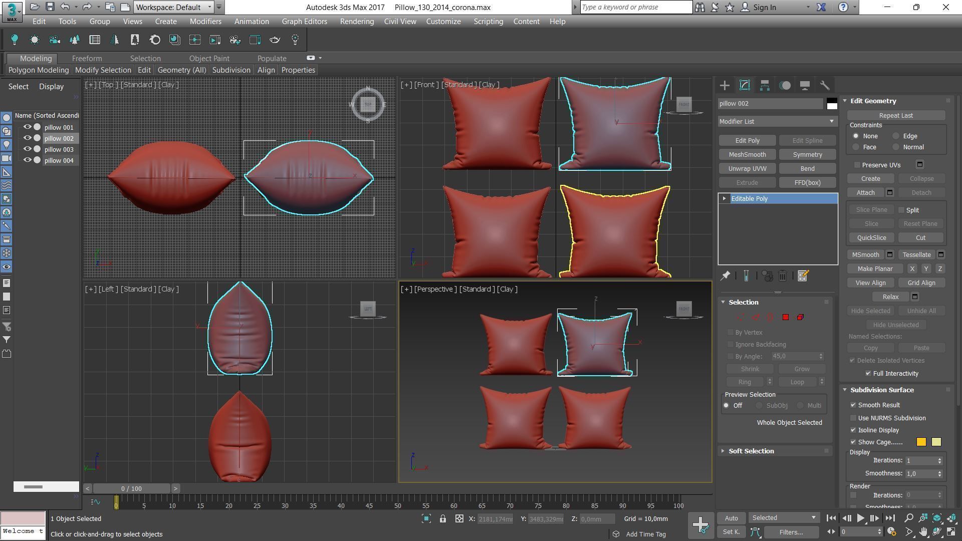 Decorative pillows Houzz set 130 3D model_14