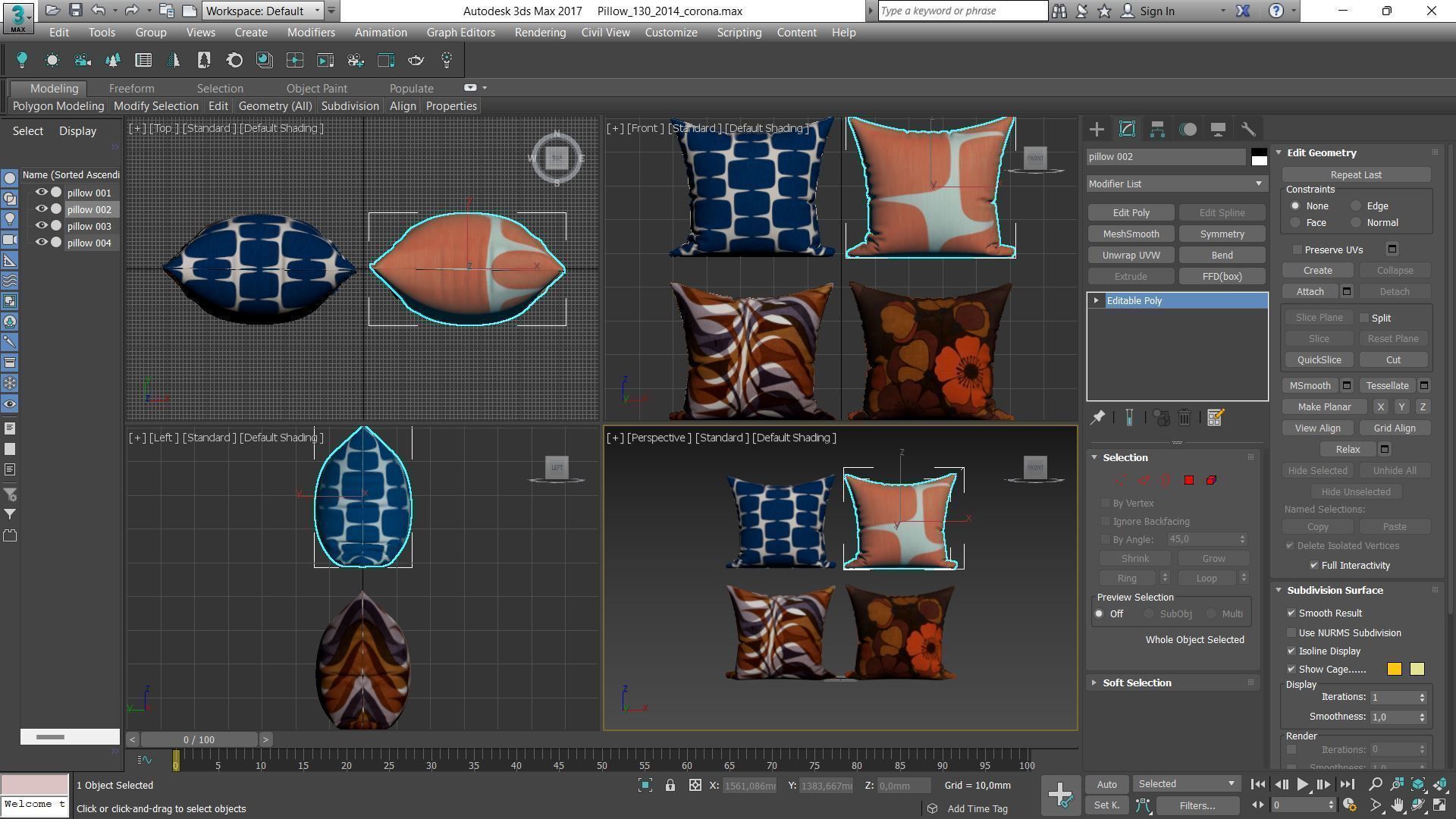 Decorative pillows Houzz set 130 3D model_9