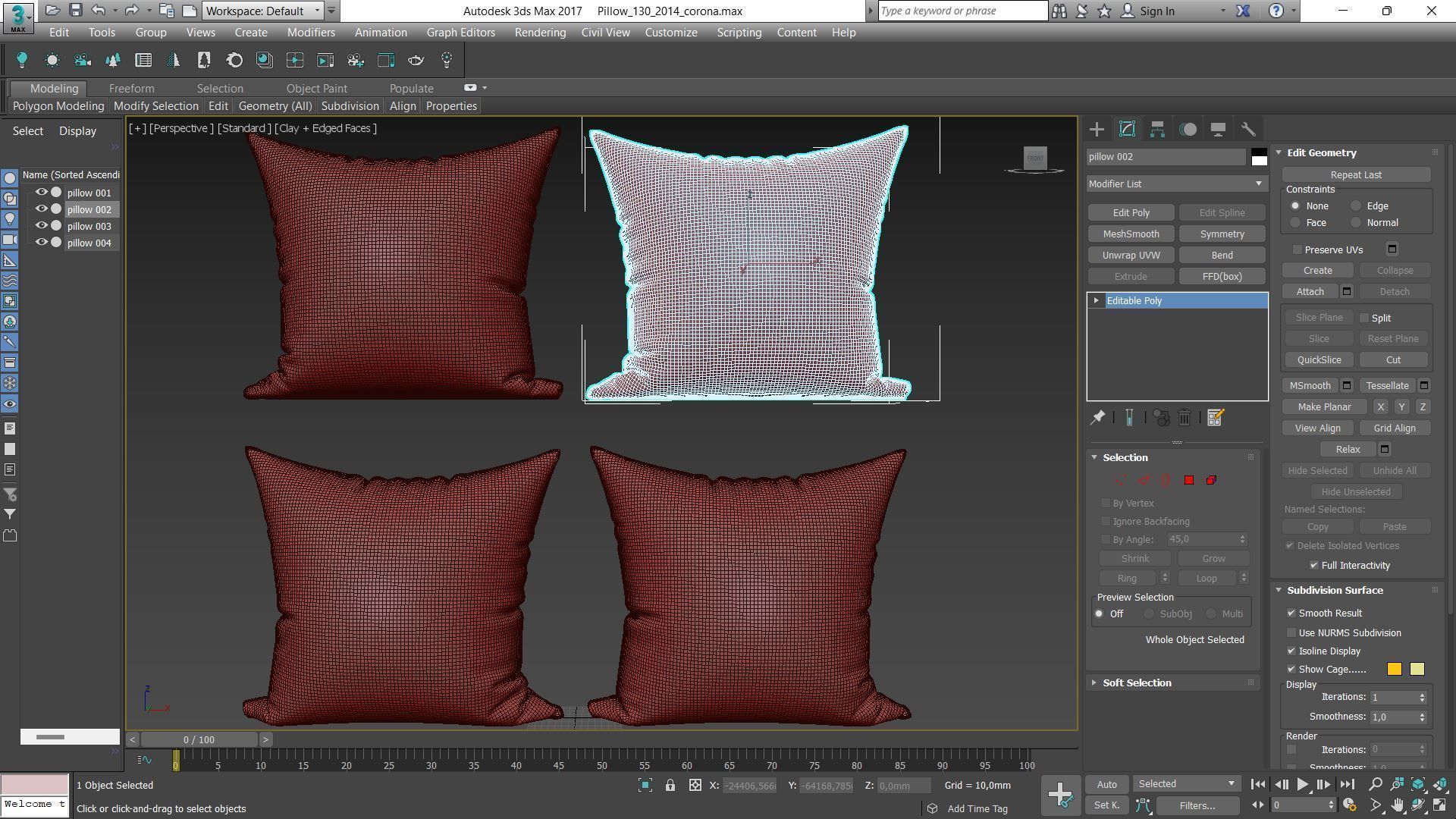 Decorative pillows Houzz set 130 3D model_21