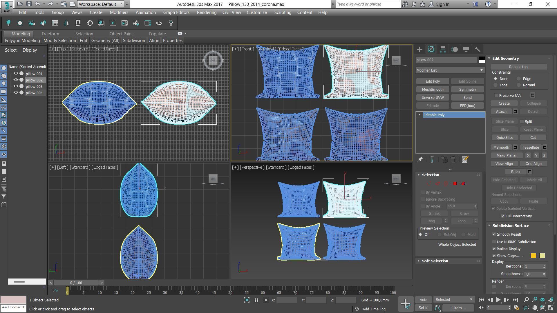 Decorative pillows Houzz set 130 3D model_10