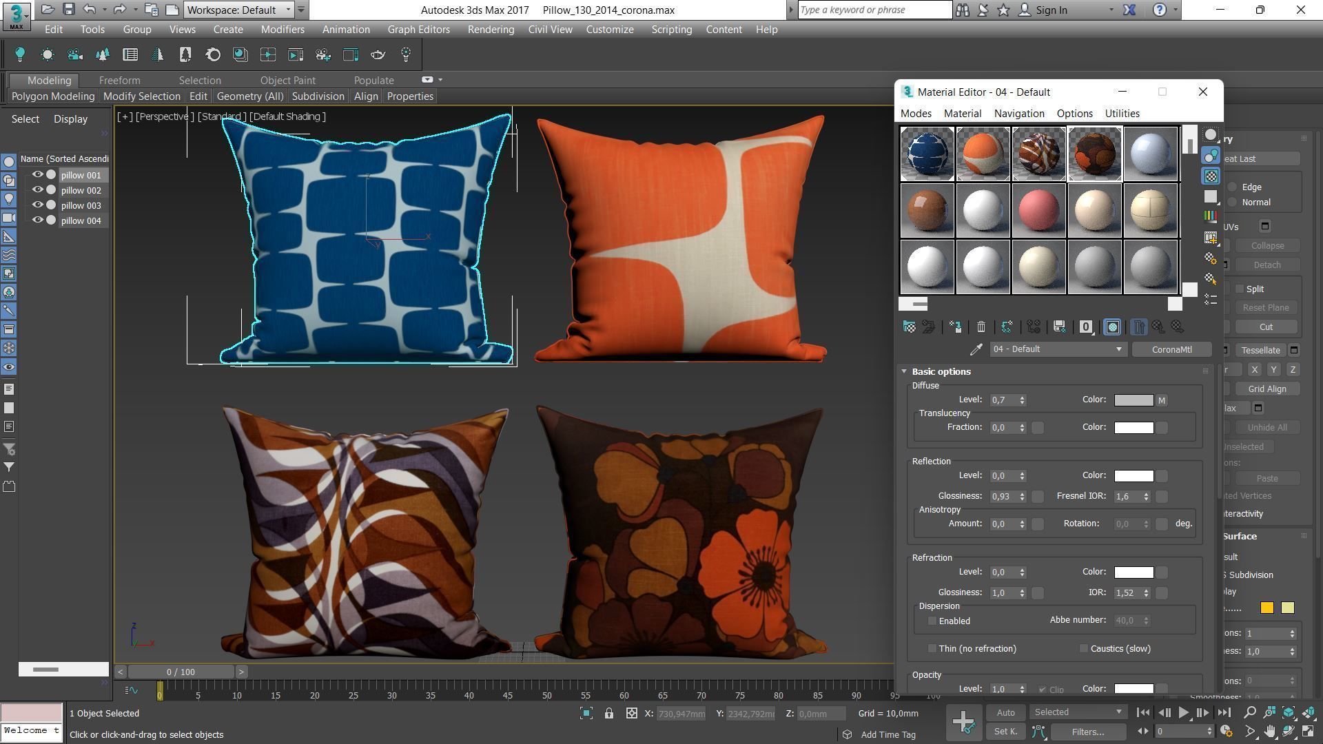 Decorative pillows Houzz set 130 3D model_11