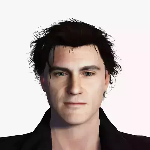 Joaquin Phoenix 3D Rigged model ready for animation Low-poly 3D model