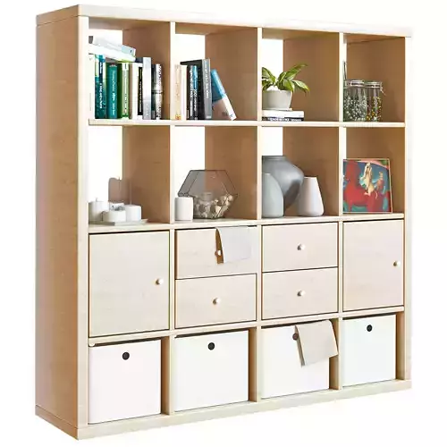 Ikea Kallax with decorative set