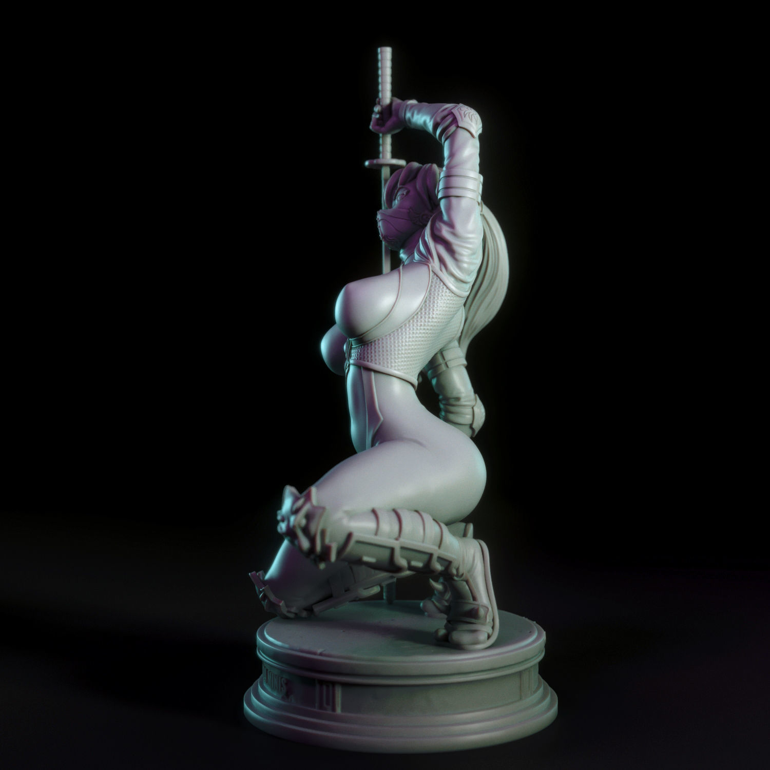Sara - Sci-fi ninja girl 3D print model_8