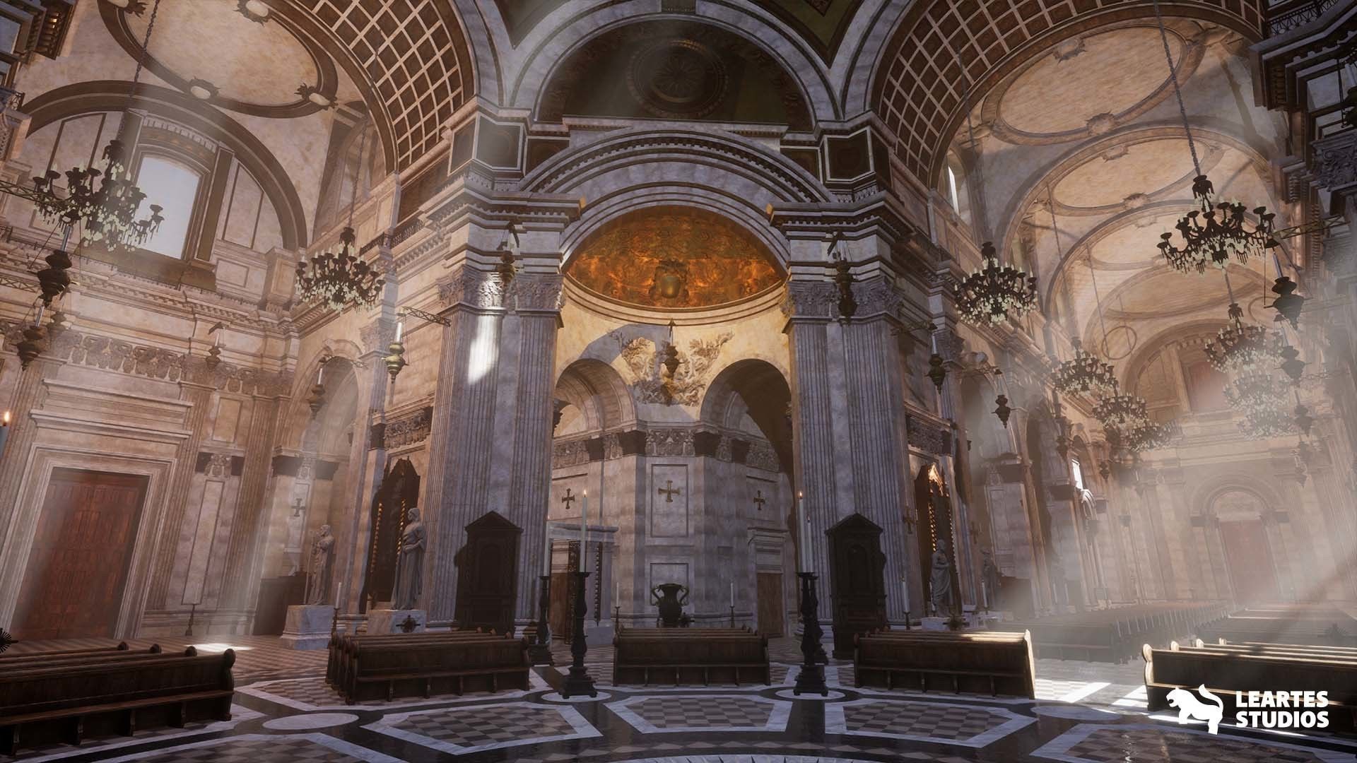 St Pauls Cathedral Environment Low-poly 3D model_2