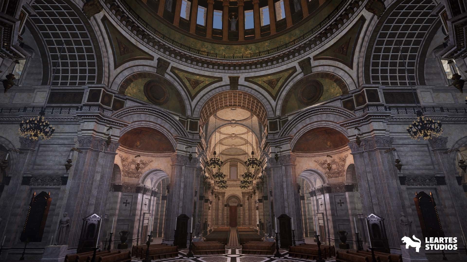 St Pauls Cathedral Environment Low-poly 3D model_3