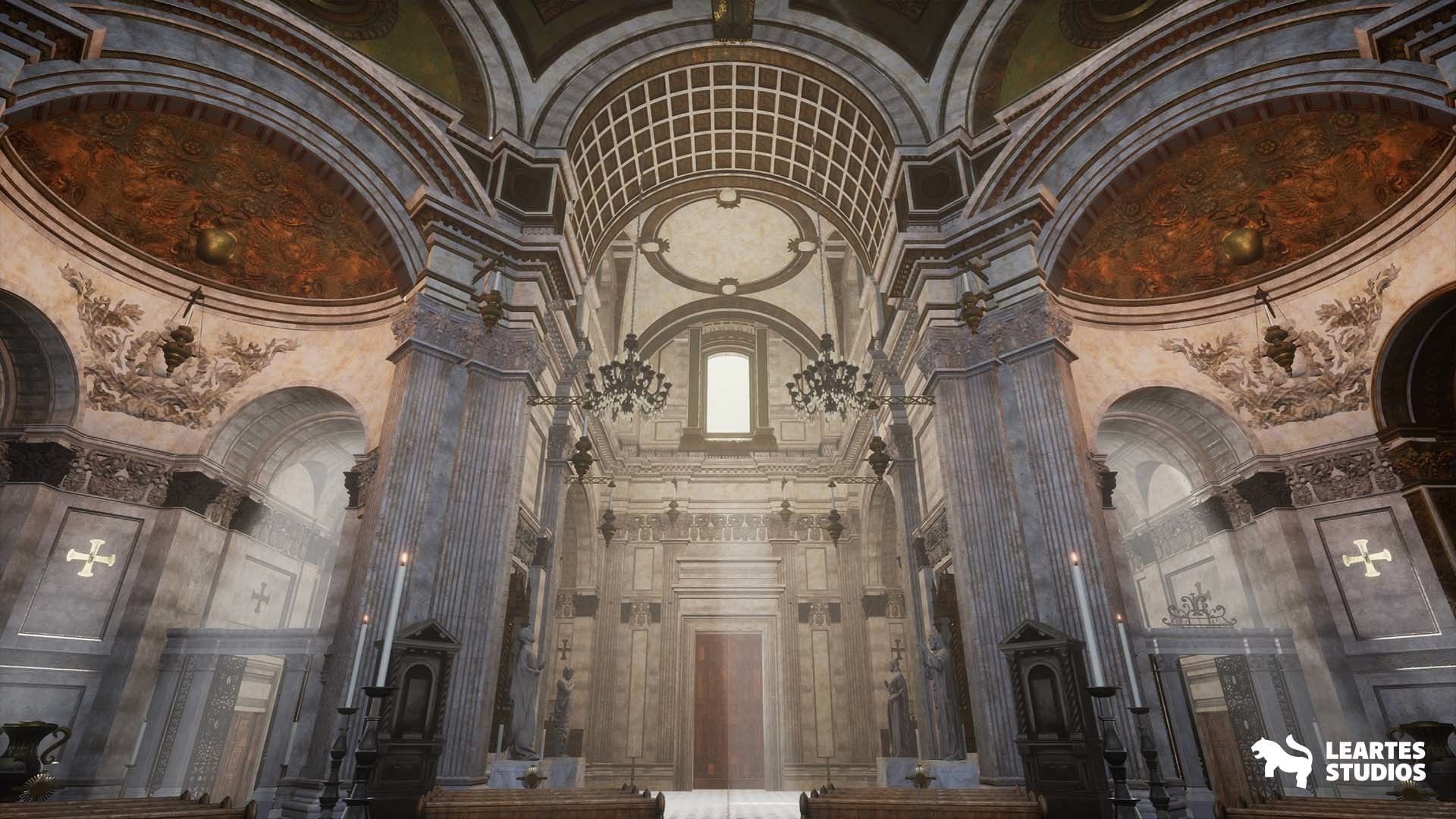 St Pauls Cathedral Environment Low-poly 3D model_5