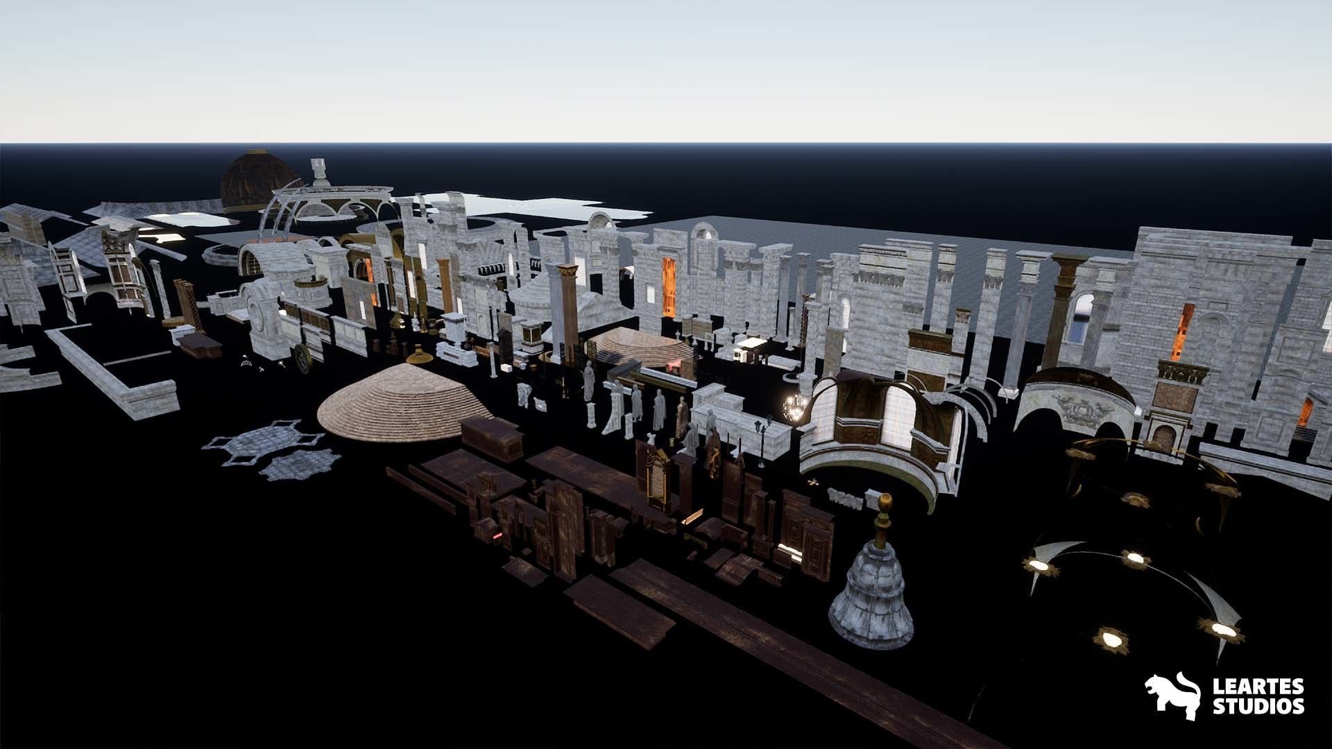 St Pauls Cathedral Environment Low-poly 3D model_18