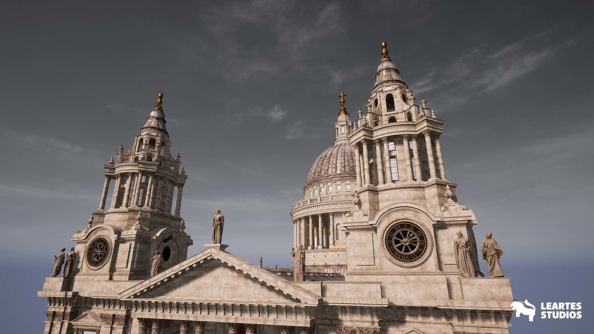 St Pauls Cathedral Environment Low-poly 3D model_11