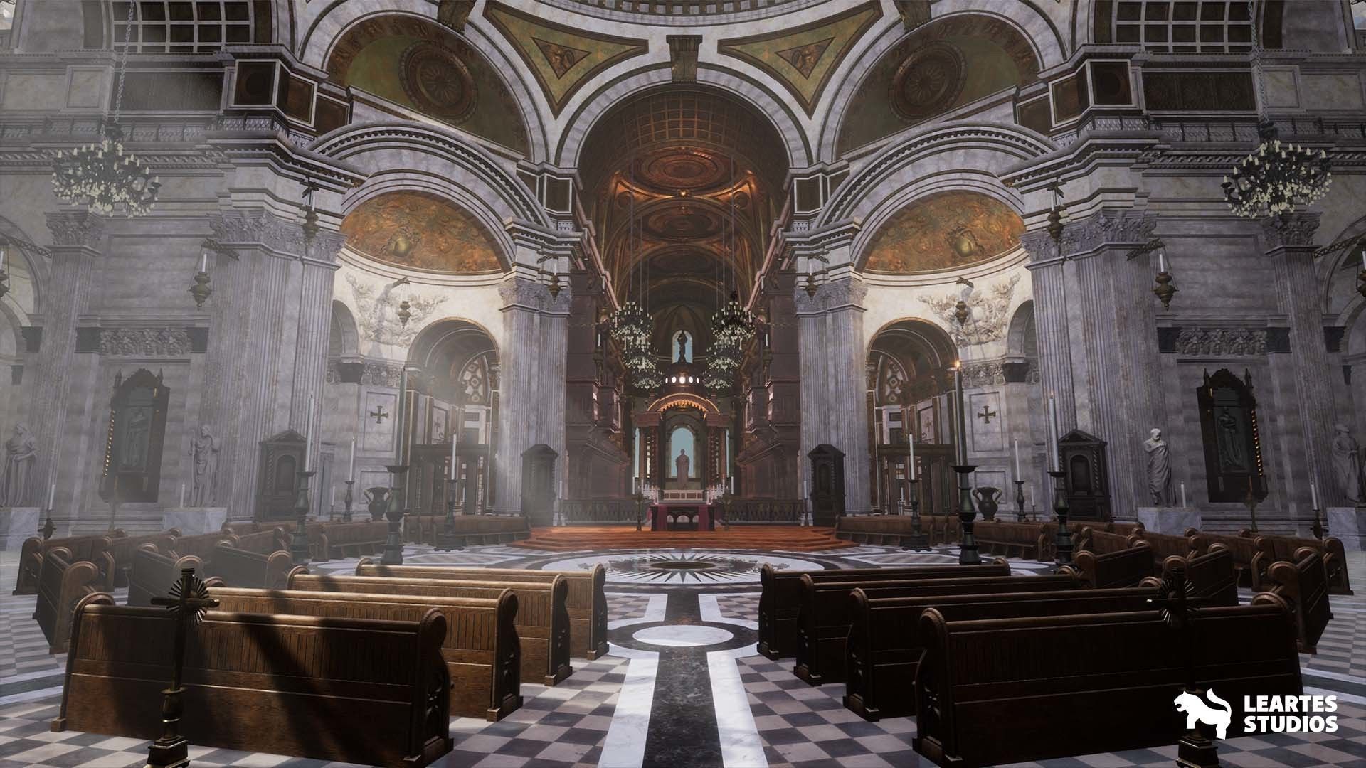 St Pauls Cathedral Environment Low-poly 3D model_6