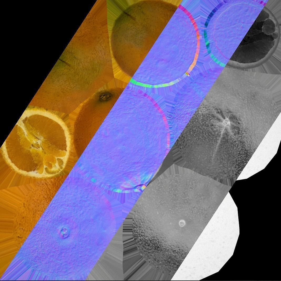 Medieval Market Stalls Cylindrical Tent Fruits Vegetables Low-poly 3D model_35