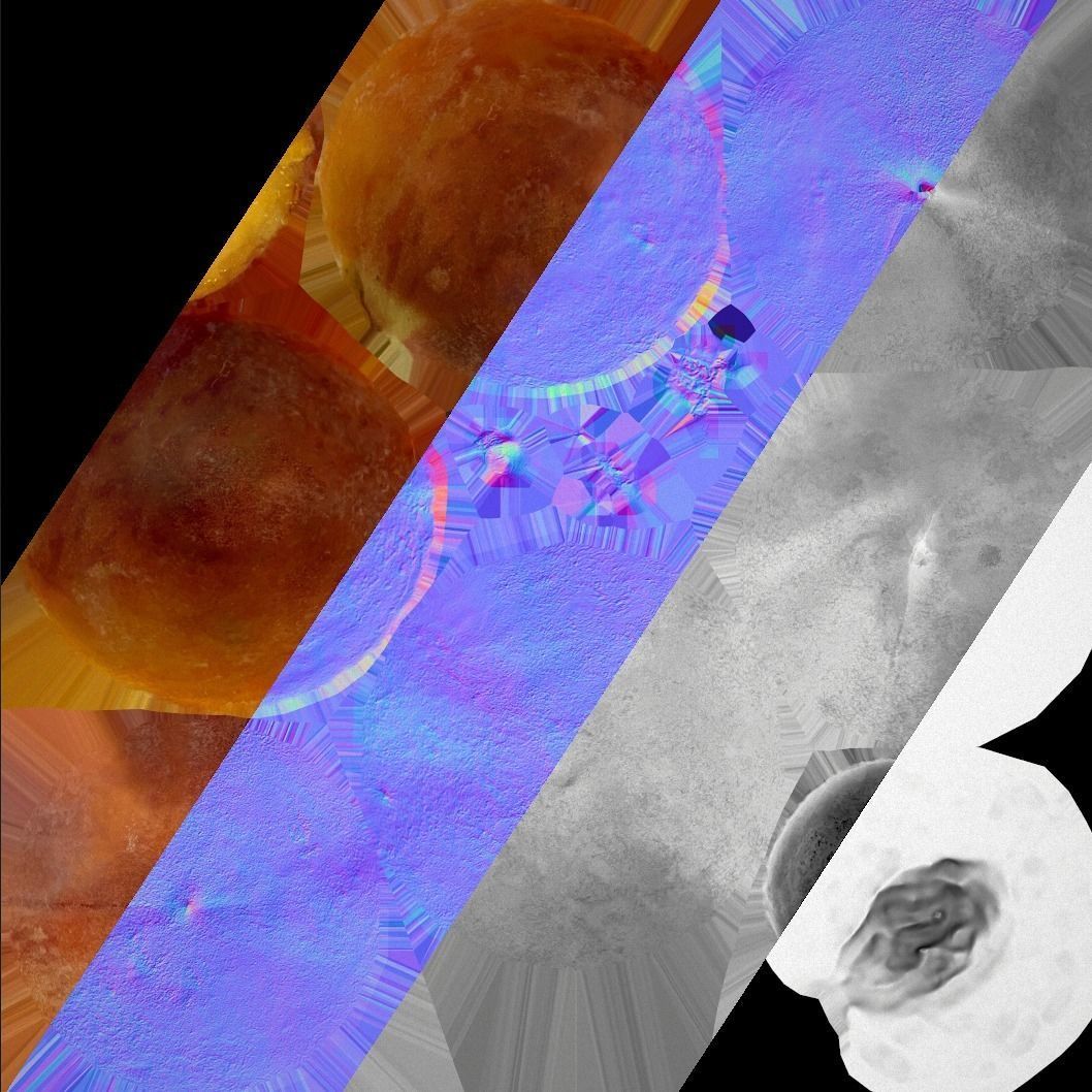 Medieval Market Stalls Cylindrical Tent Fruits Vegetables Low-poly 3D model_38