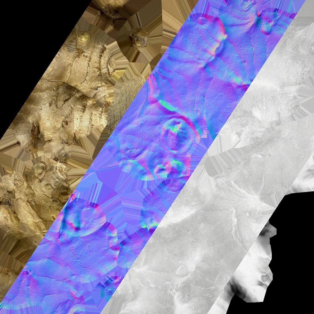 Medieval Market Stalls Cylindrical Tent Fruits Vegetables Low-poly 3D model_37