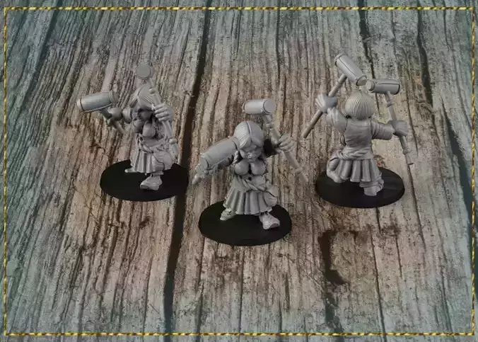 Dwarf Girl 3D print model