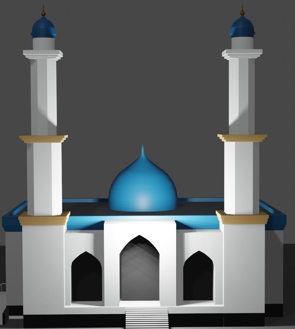 Mosque Model Free 3D model_5