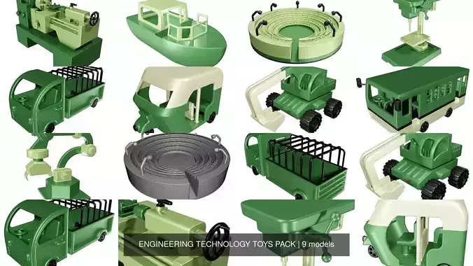 ENGINEERING TECHNOLOGY TOYS PACK 3D Model Collection