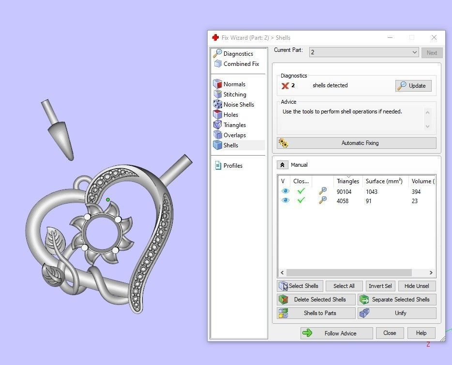 Heart Pendant 3D print model_2