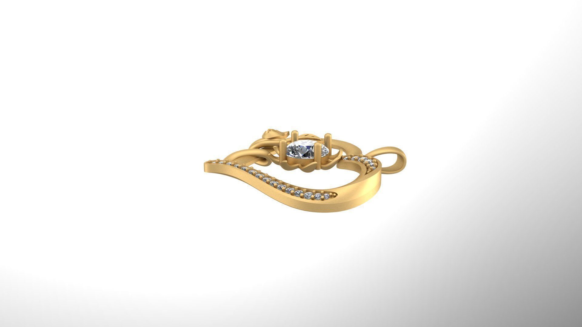 Heart Pendant 3D print model_4