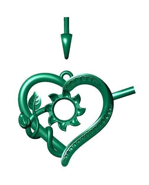 Heart Pendant 3D print model_1