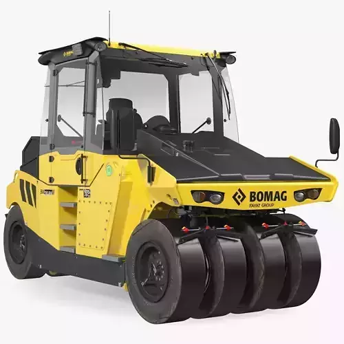 Bomag BW 28 RH Pneumatic Tired Compactor Dusty 3D model