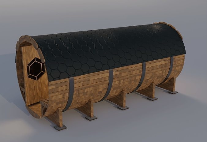 Barrel bathhouse 3D model