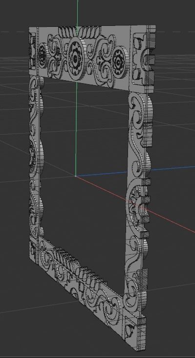 CNC MODEL ornate frame 3D model_2