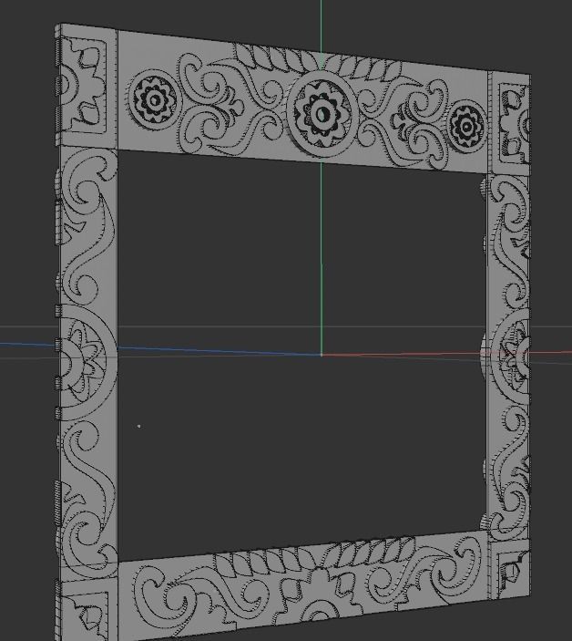 CNC MODEL ornate frame 3D model_1