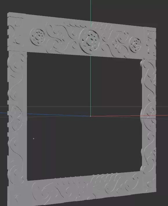 CNC MODEL ornate frame 3D model_0